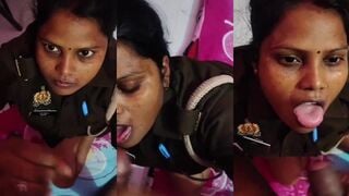 होमगार्ड भाभी ने अफसर का लंड चूस के माल खाया